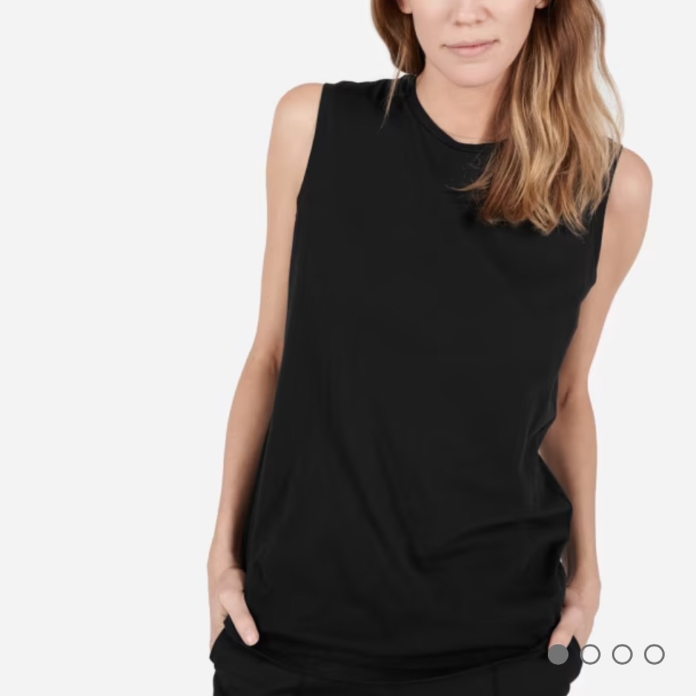 Cotton Crew Muscle Tank - S